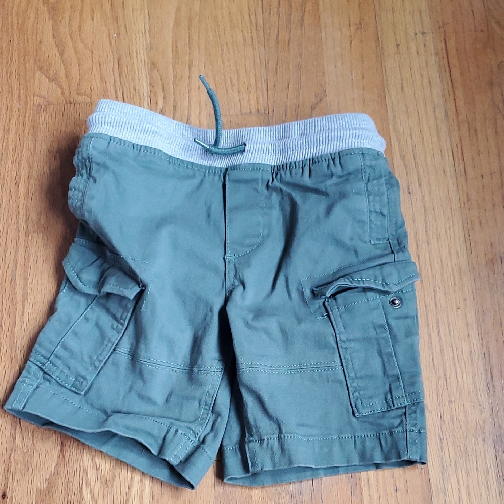 Eddie Bauer Kids' Green Shorts with Gray Elastic Waistband Size XS 5/6 Preowned